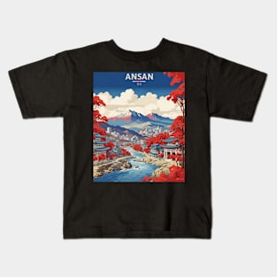 Ansan South Korea Travel Tourism Retro Vintage Kids T-Shirt